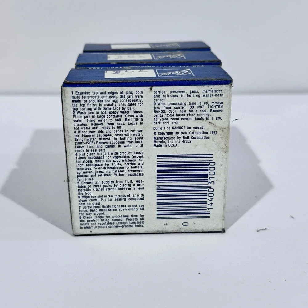Vintage Ball Vacu-Seal Regular Mason Dome Lids 3‎ Boxes Of 12 Mason Jar Canning